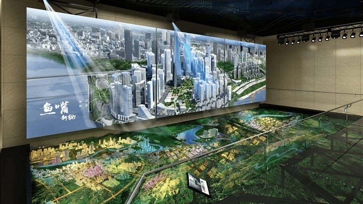 數字電子沙盤系統-多媒體數字沙盤模型