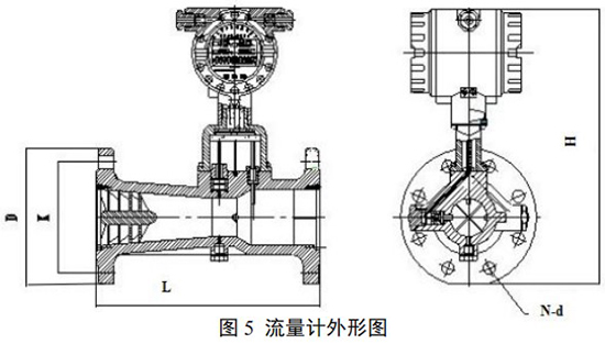 不銹鋼旋進旋渦流量計外形圖